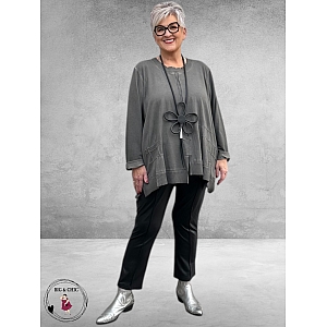 SINNE Shirt Katoen A-Lijn Grijs