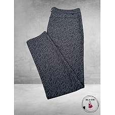 STARK Broek JANNA ZIP Zwart-Grijs Animal Print