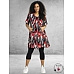 Studio Jurk BRIGITTE Rood-Zwart-Wit