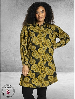 STUDIO Tuniek/Doorknoop Blouse Emilie Green Roses