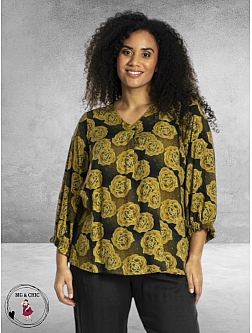 STUDIO Blouse Justina Green Roses