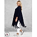 YOEK Poncho Knit Blauw